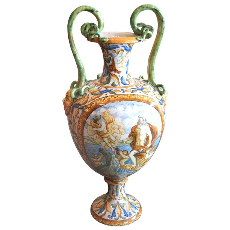 19th c. Italian Majolica Urn