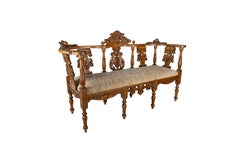 19th-C. Italian Neo-Renaissance Carved Walnut 5-Piece Salon Suite, ca. 1870