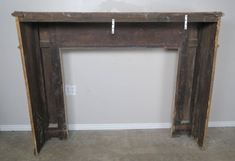 19th Century Italian Painted and Parcel Gilt Fireplace  