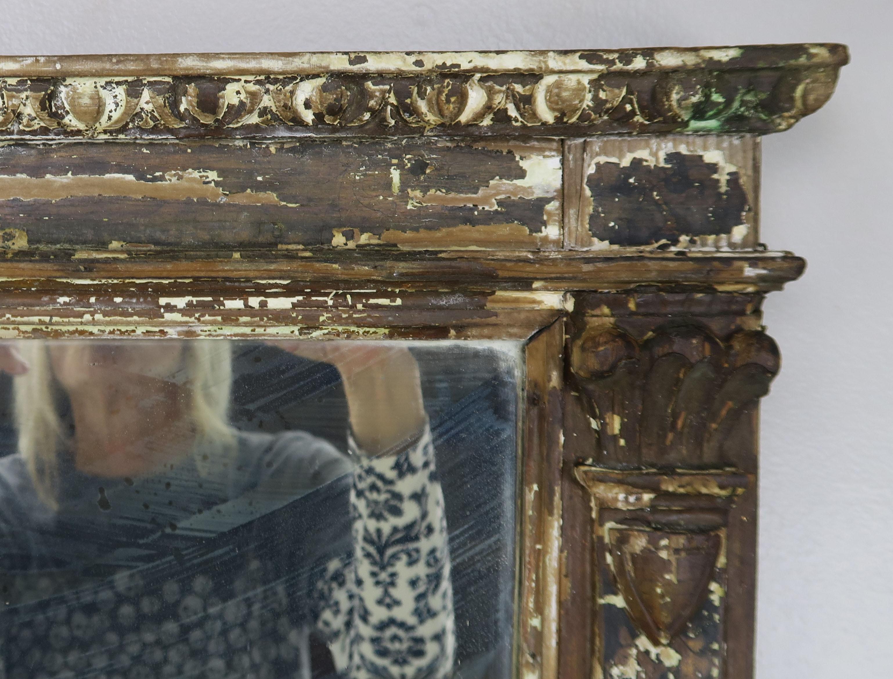Hand-Painted 19th Century Italian Painted Mirror