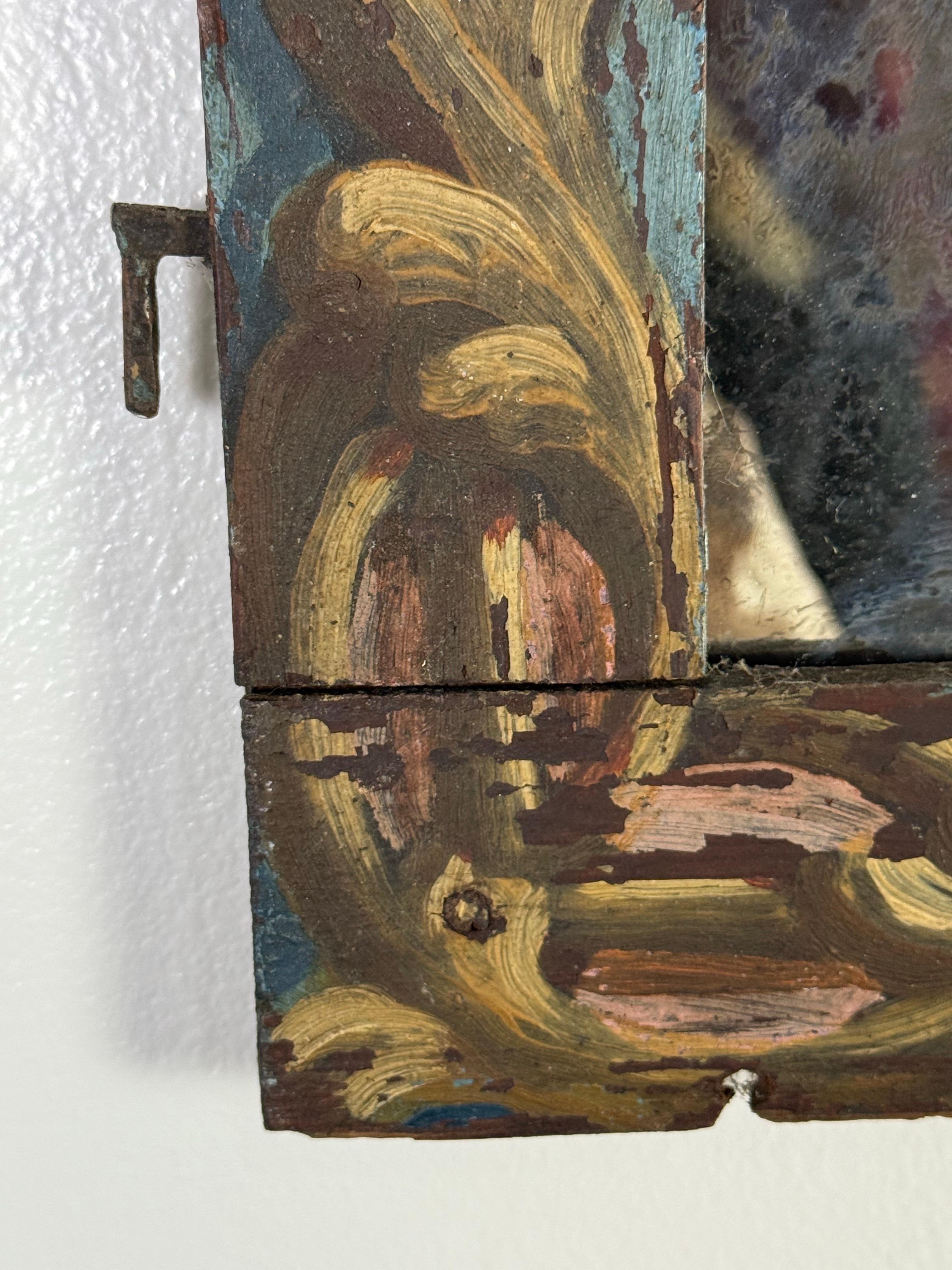 19th Century 19th C. Italian Painted Mirror For Sale