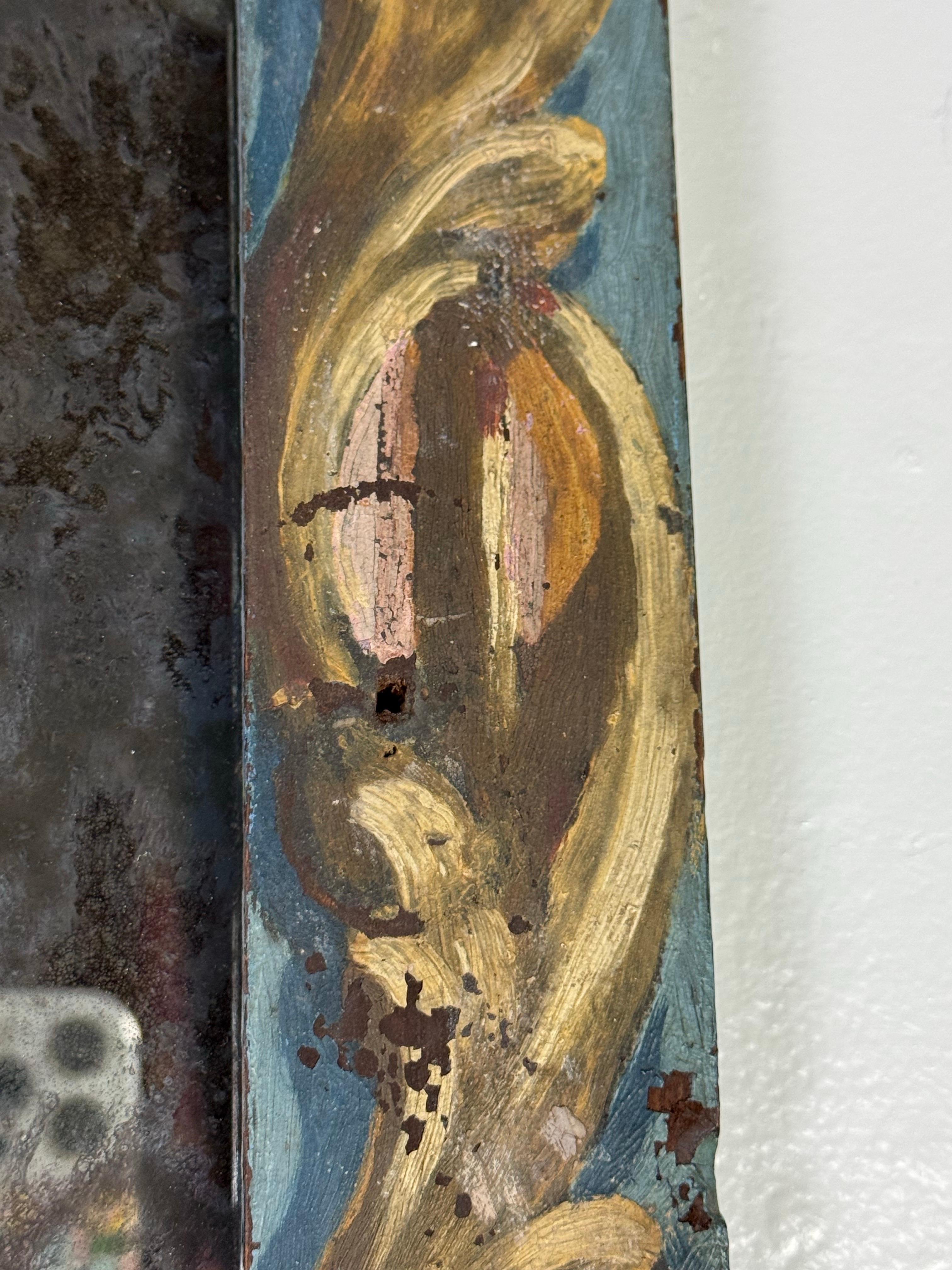 19th C. Italian Painted Mirror For Sale 2