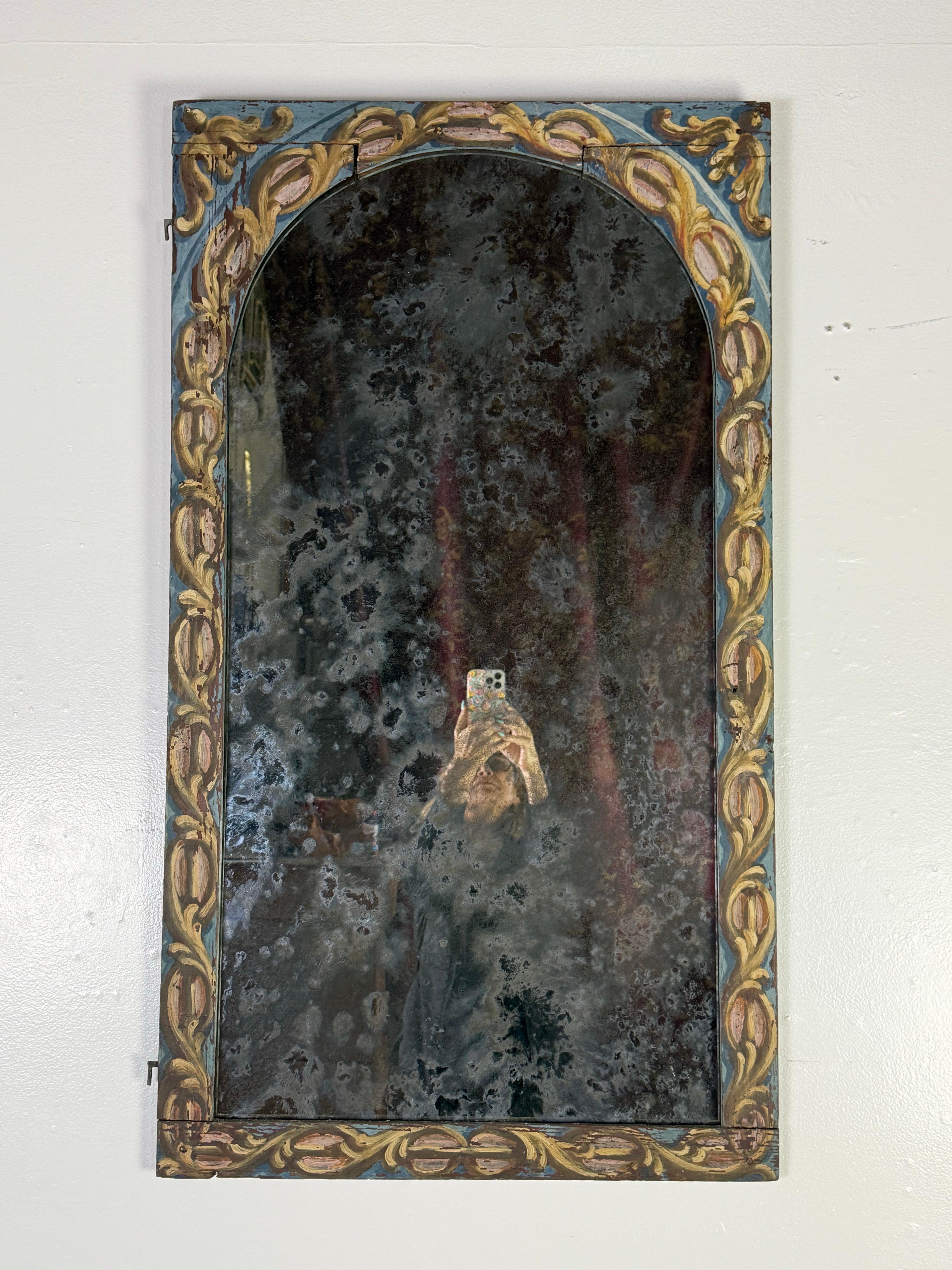 19th C. Italian Painted Mirror For Sale 3