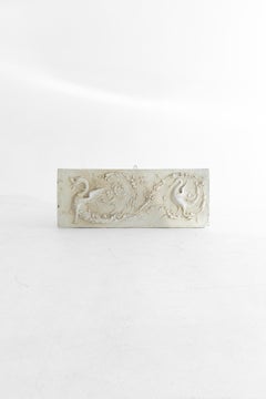 19th Century Italian Plaster Relief, Neoclassical Dragon and Birds