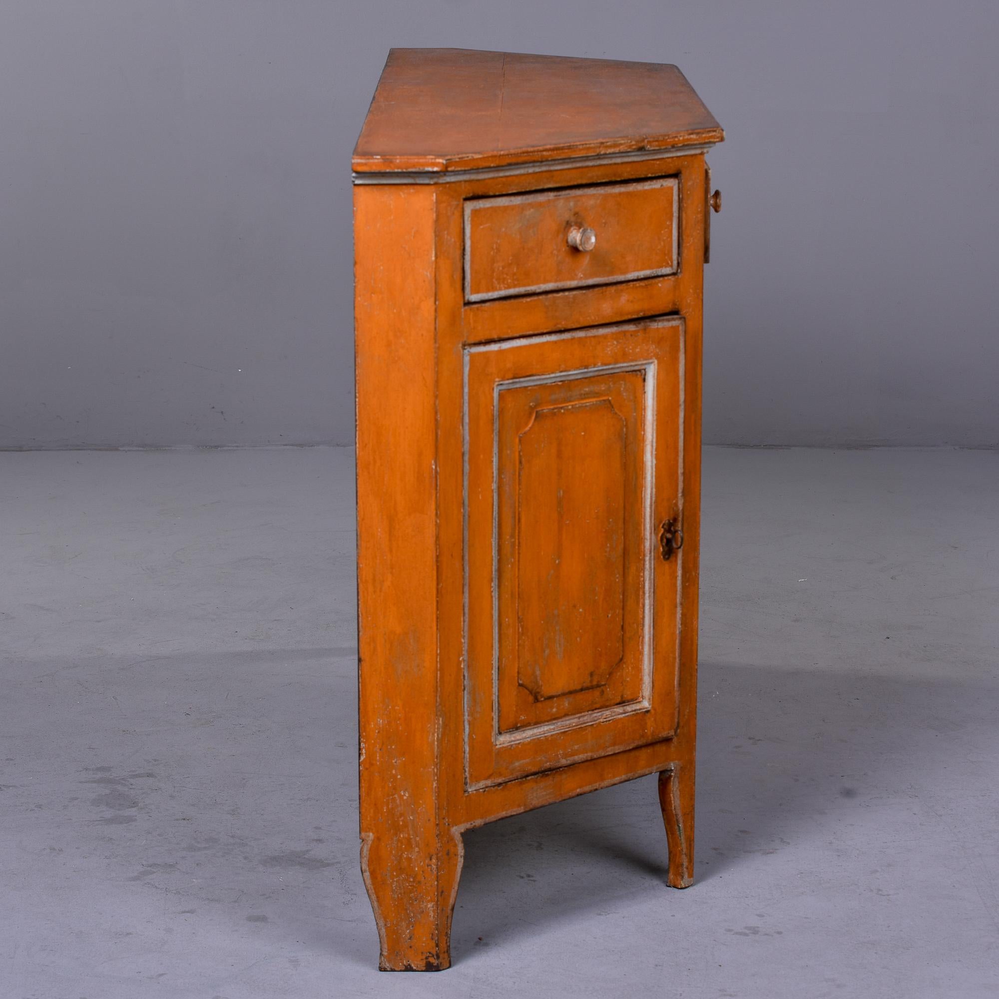 19th C Italian Pumpkin Color Painted Buffet 7