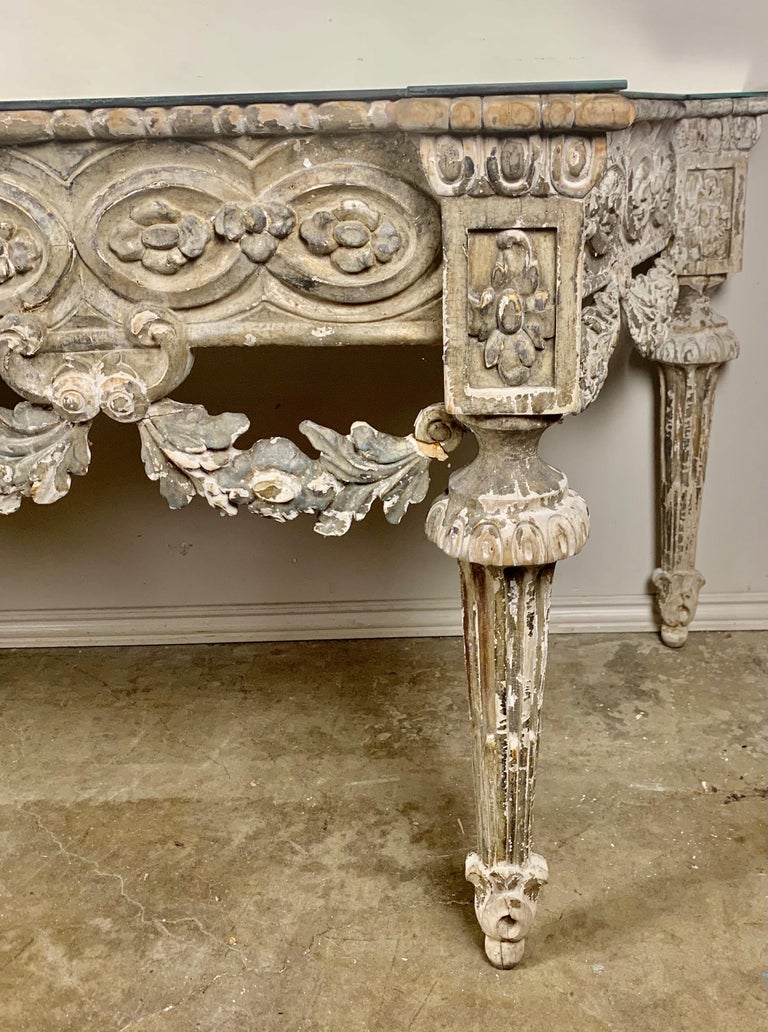 19th Century Italian Rococo Style Console with Mirrored Top For Sale at ...