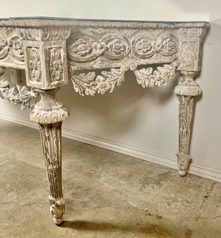 19th Century Italian Rococo Style Console with Mirrored Top For Sale at ...