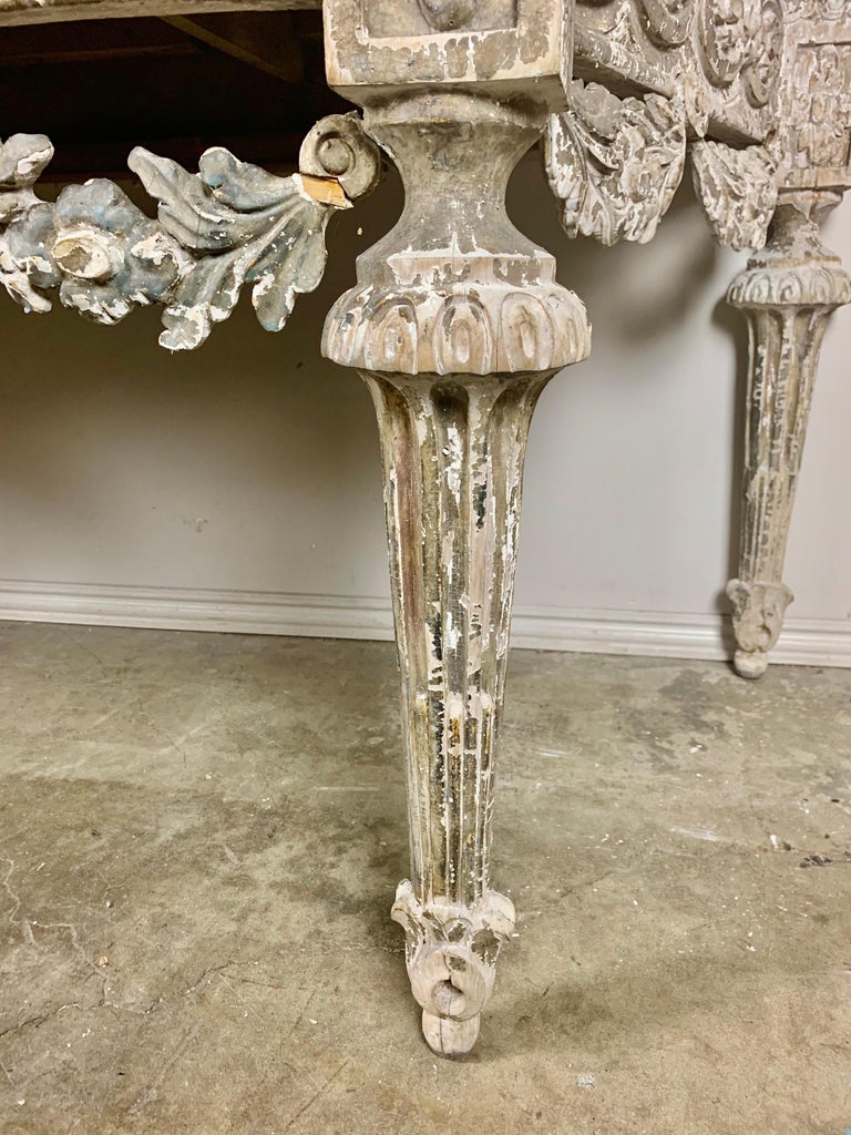19th Century Italian Rococo Style Console with Mirrored Top For Sale at ...