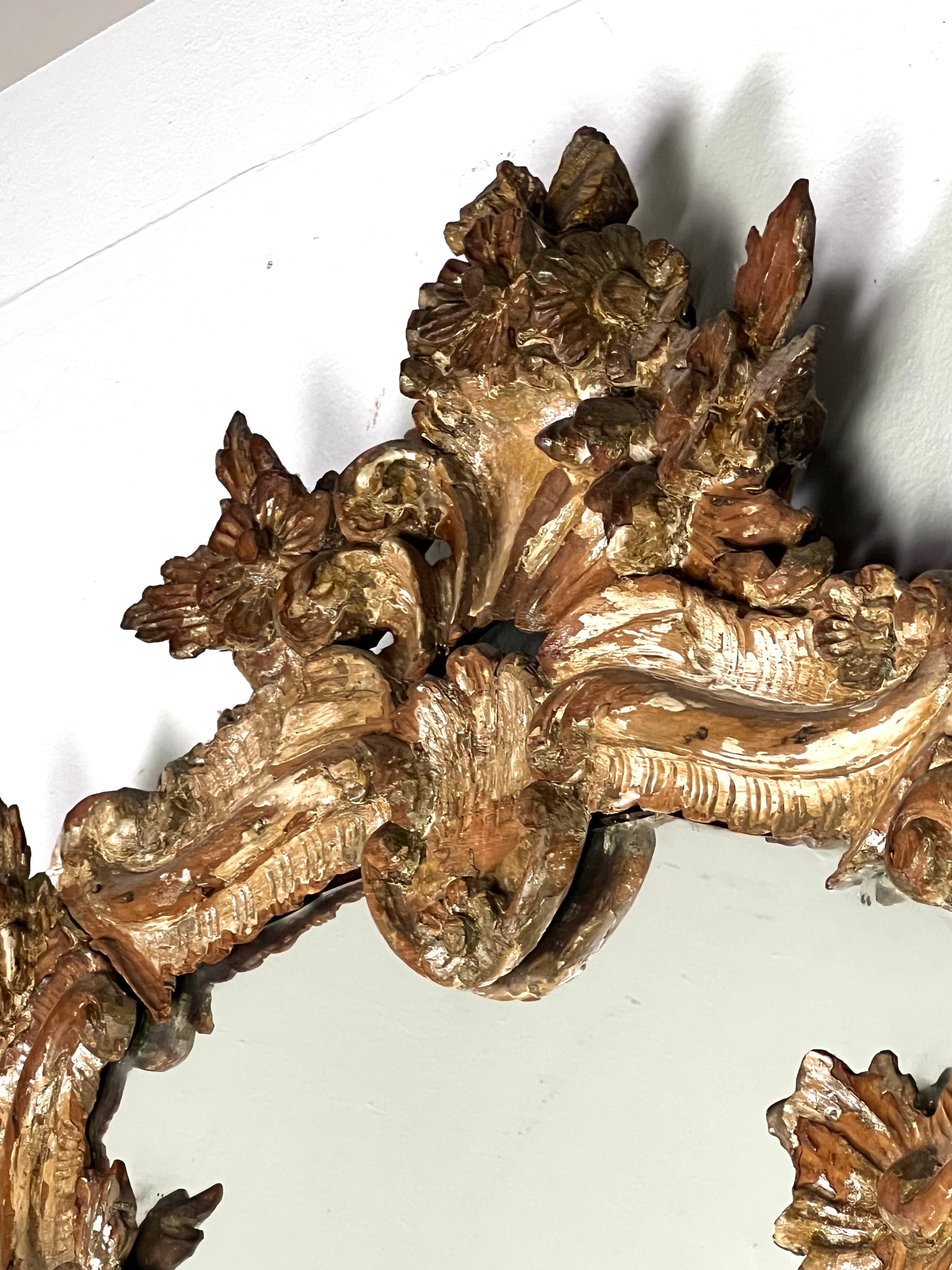 19th C. Italian Rococo Style Mirror For Sale 8