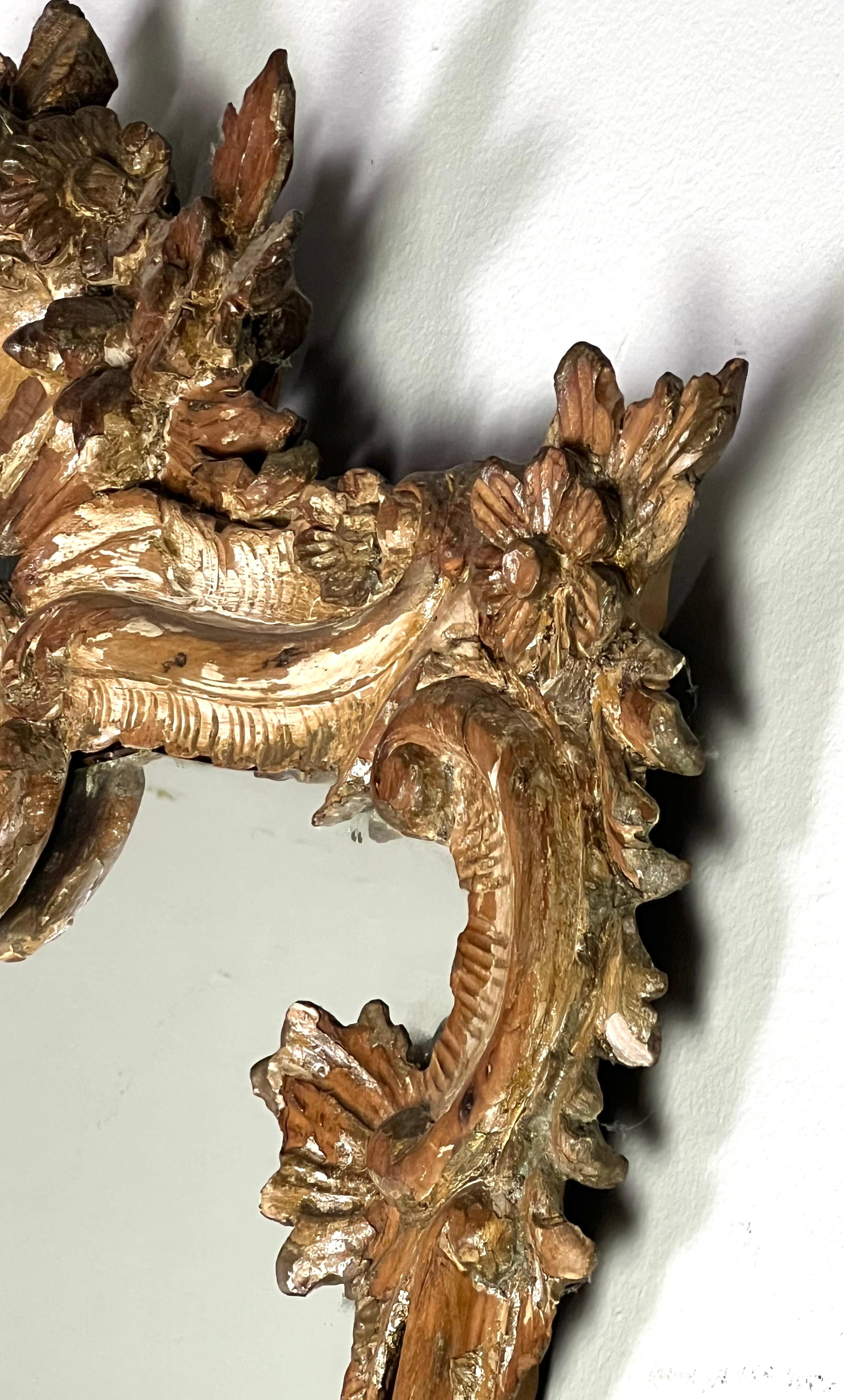 19th C. Italian Rococo Style Mirror For Sale 9