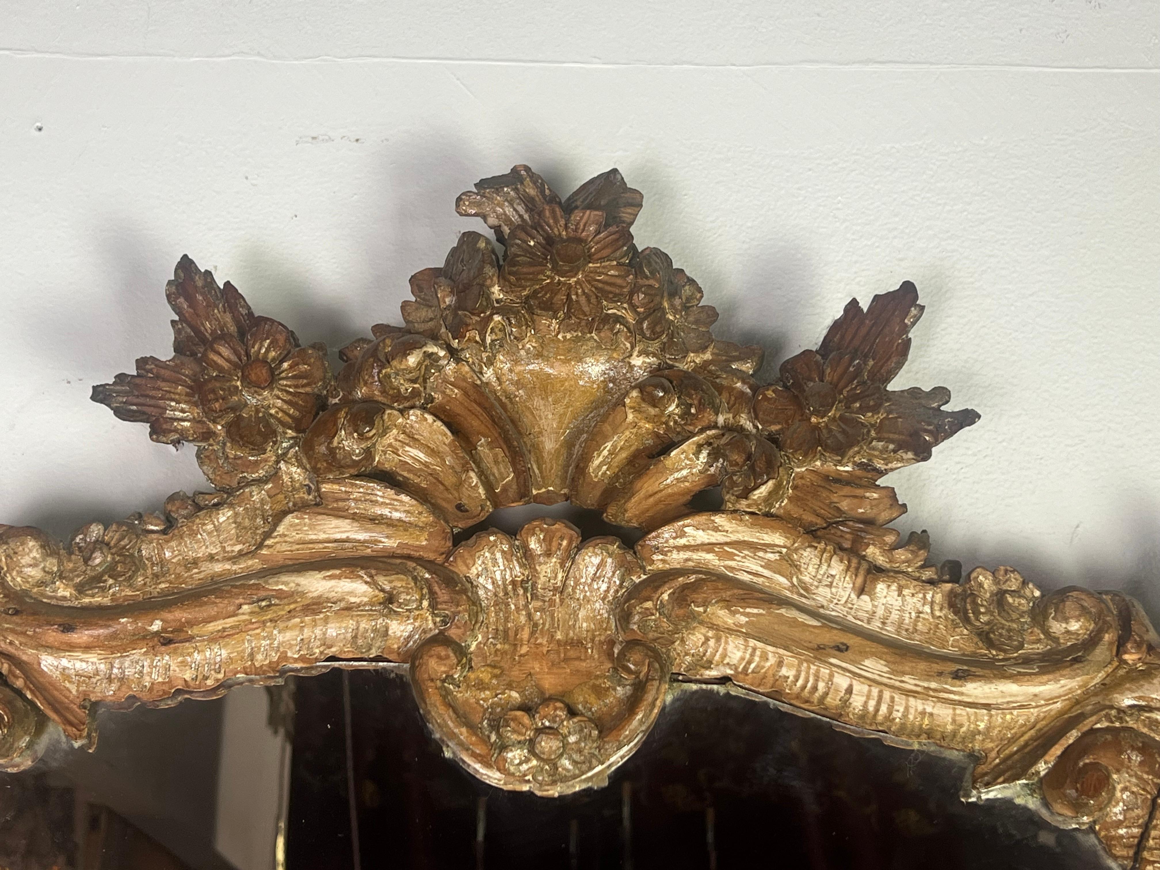 19th C. Italian Rococo Style Mirror For Sale 2