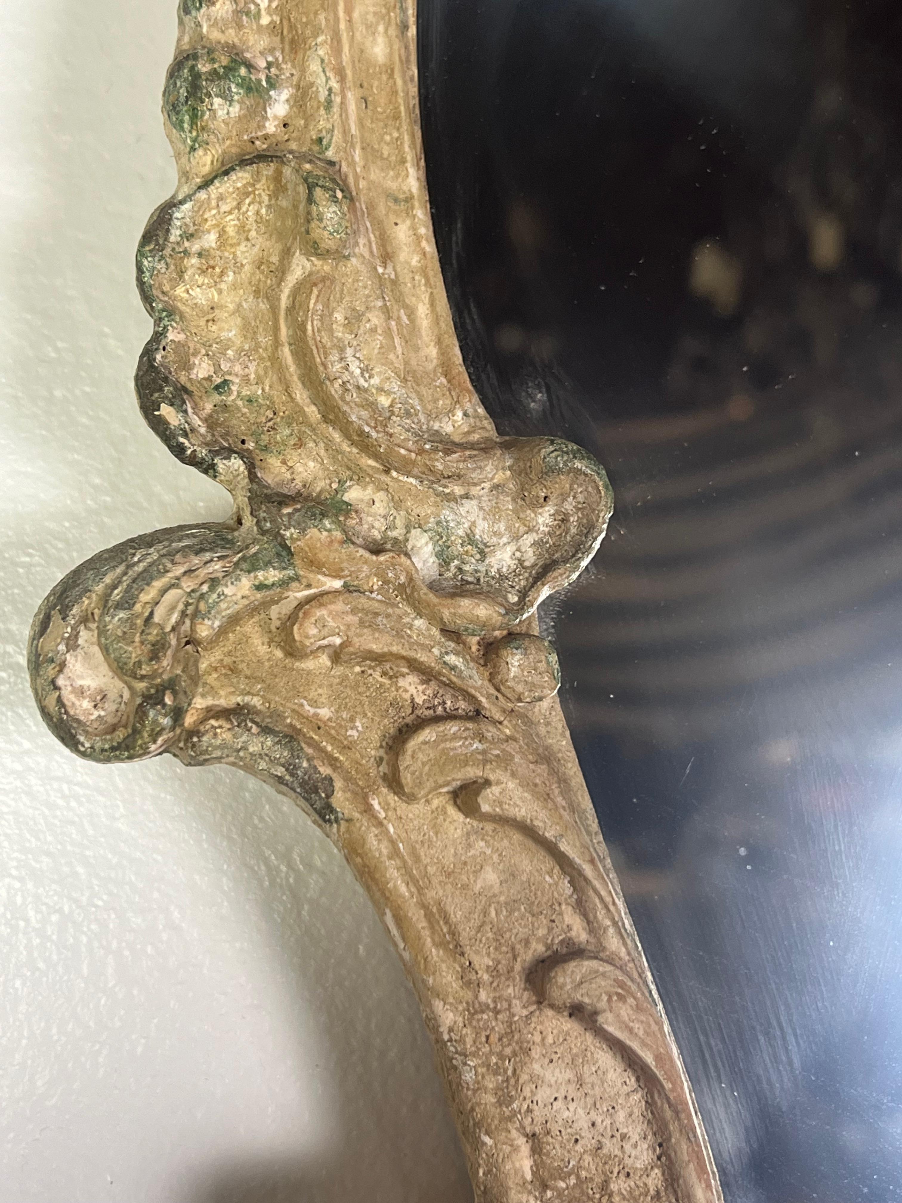 19th C. Italian Rococo Style Mirror w/ Attached Shelf 2