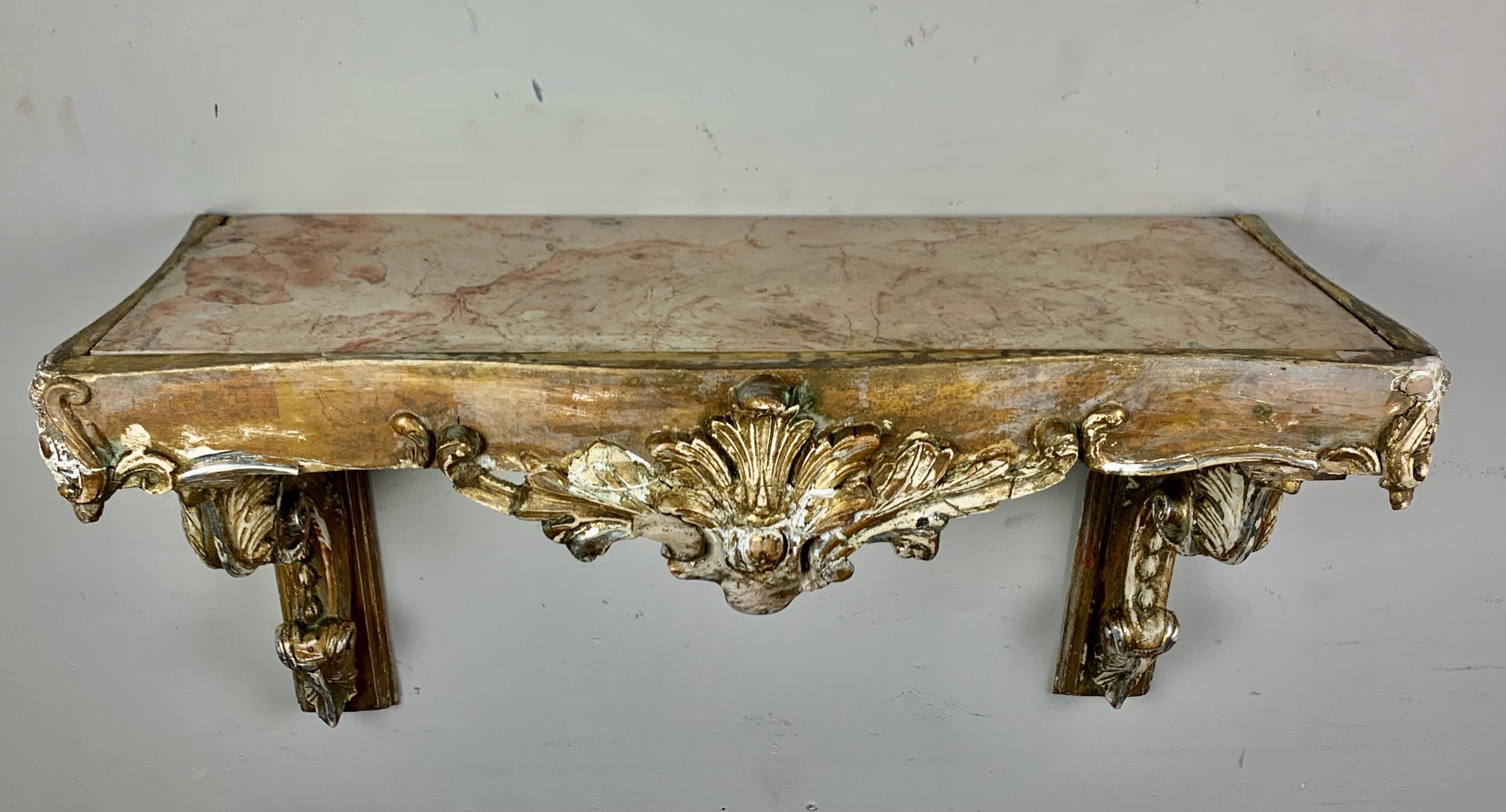 19th Century Italian Shelf with Marble top 5