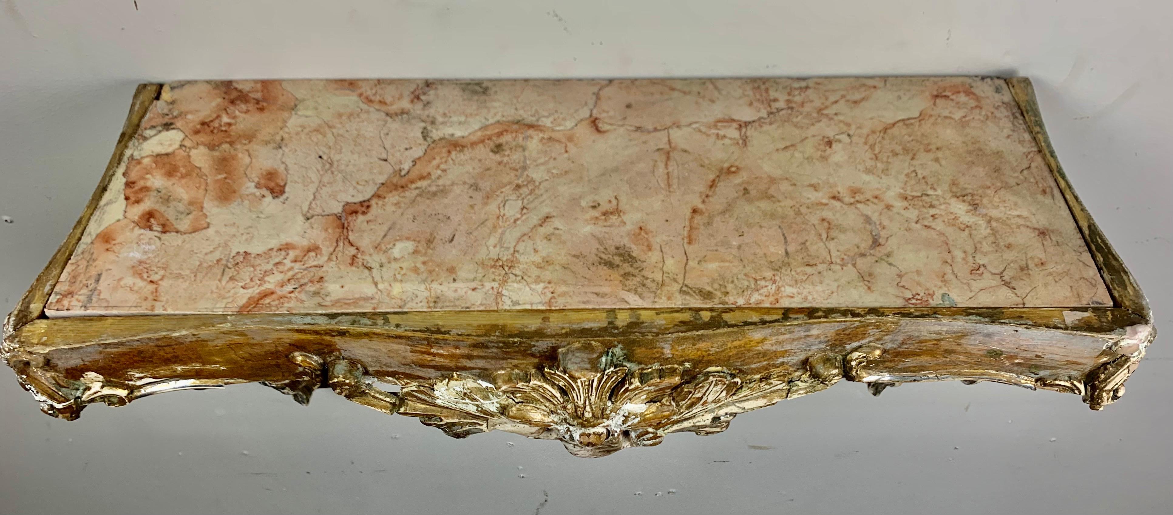 19th Century Italian Shelf with Marble top 4