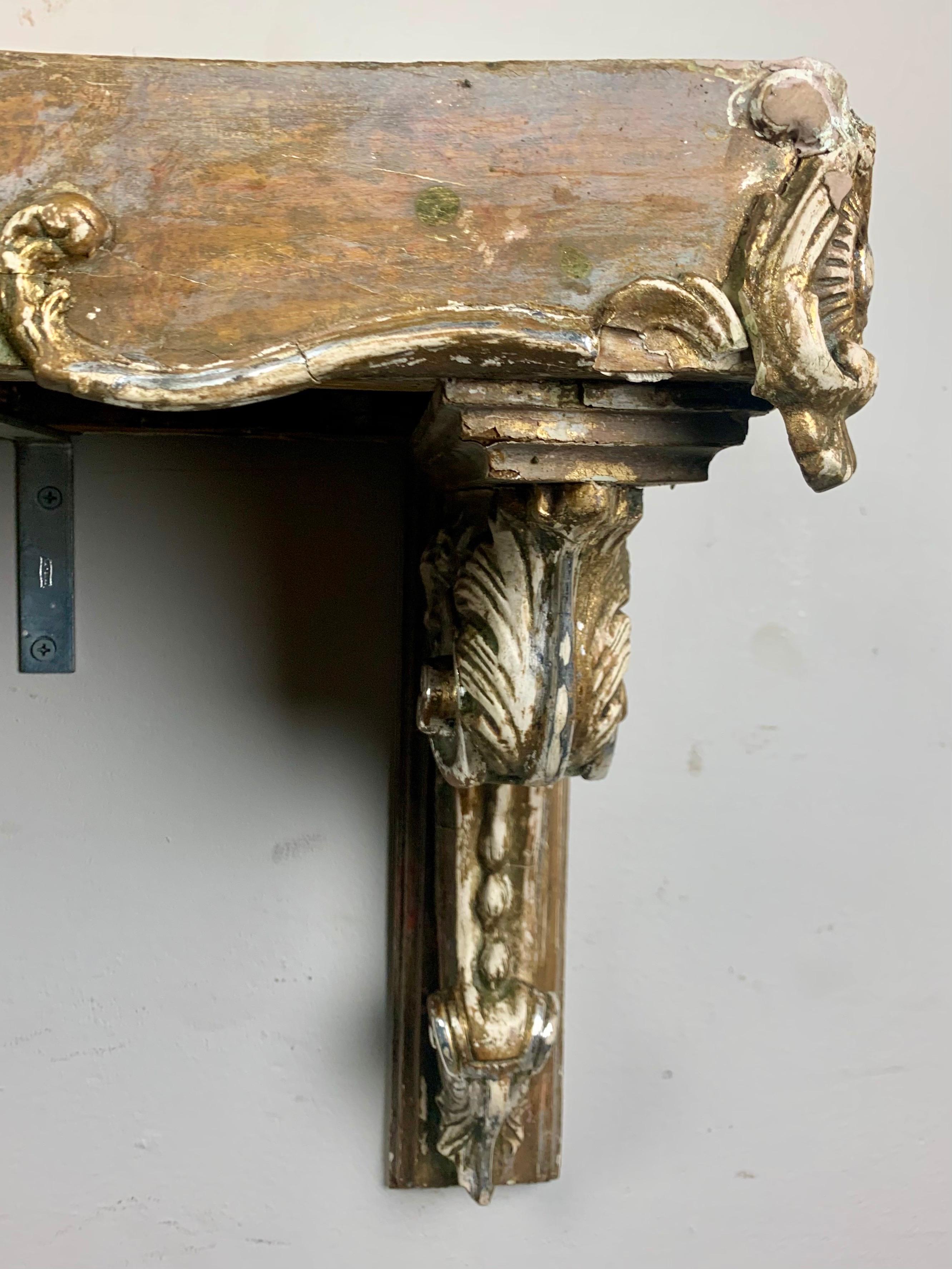 19th Century Italian Shelf with Marble top 1