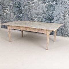 19th c. Italian Table from a Convent in Original Paint