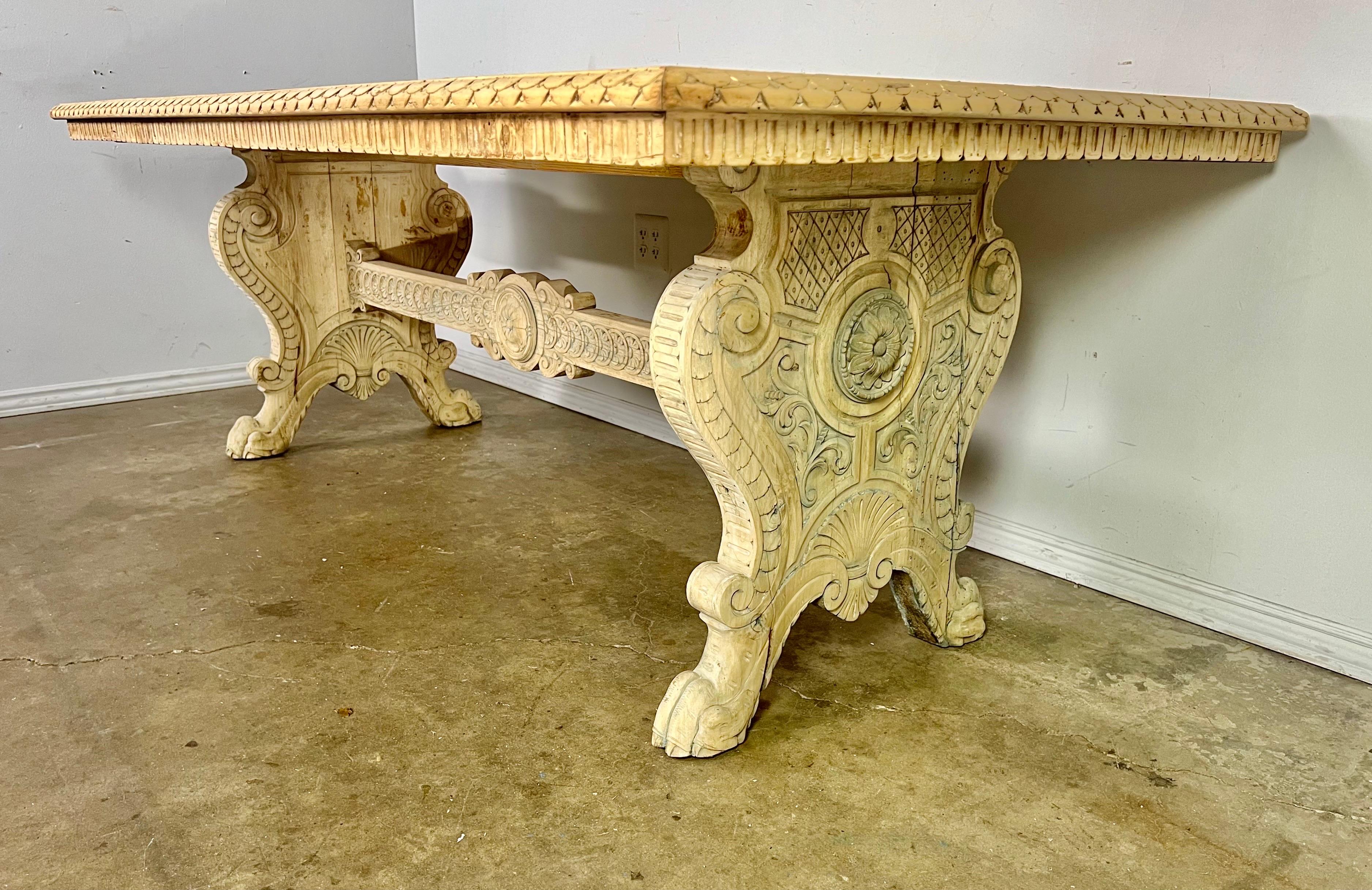 19th C. Italian Trestle Table 9