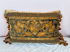19th C. Italian Velvet Pillow w/ Tassel Fringe