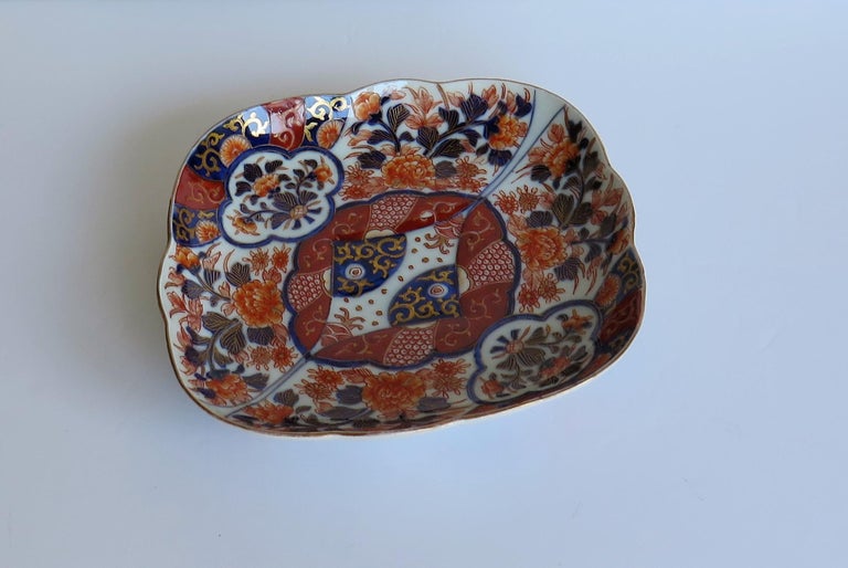 Japanese Porcelain Dish Finely Hand Painted Imari Design, Meiji Signed ...