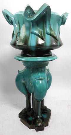 19th Century Jardinière and Pedestal by Clement Messier