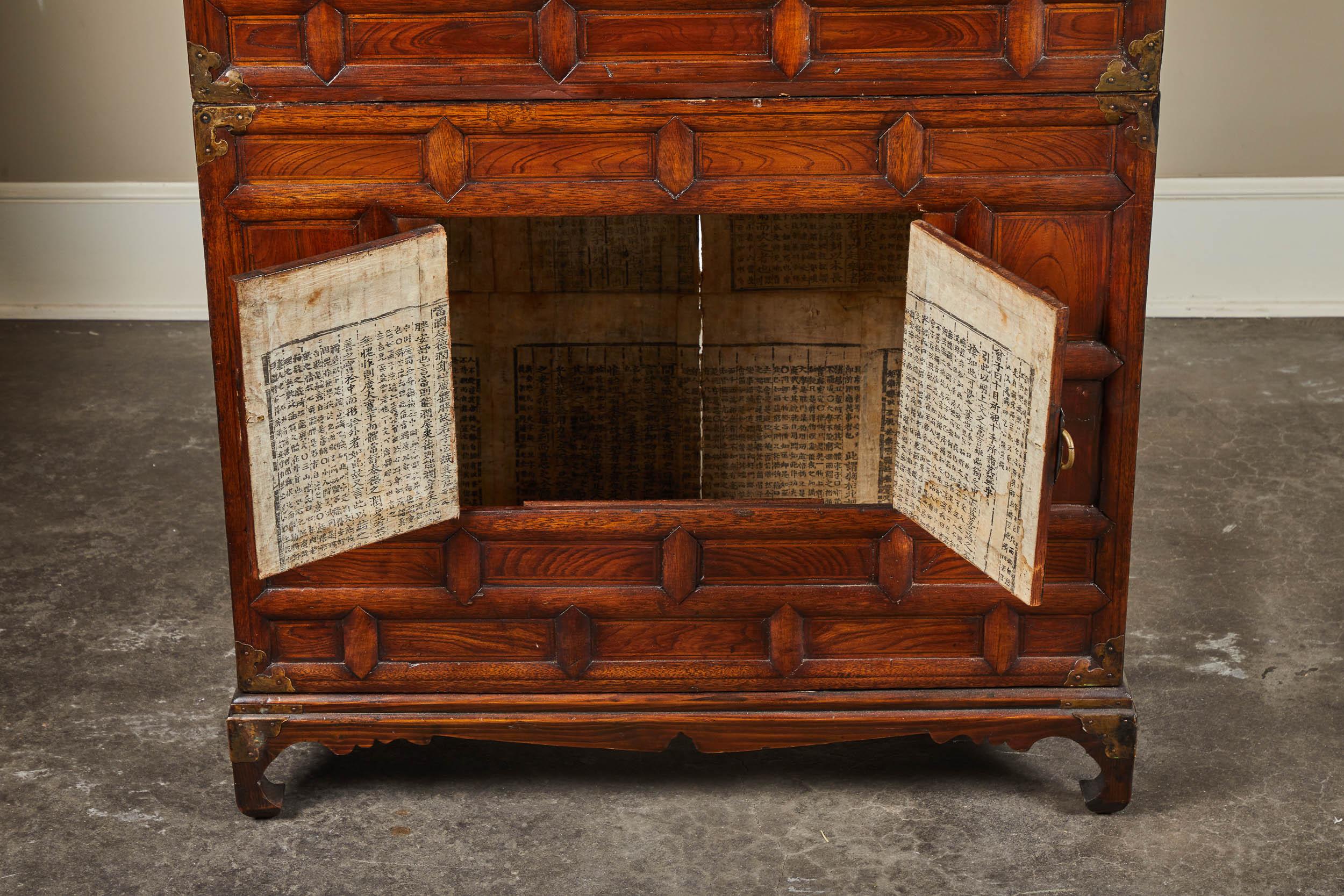 Colonial Revival 19th Century Korean Chest on Chest