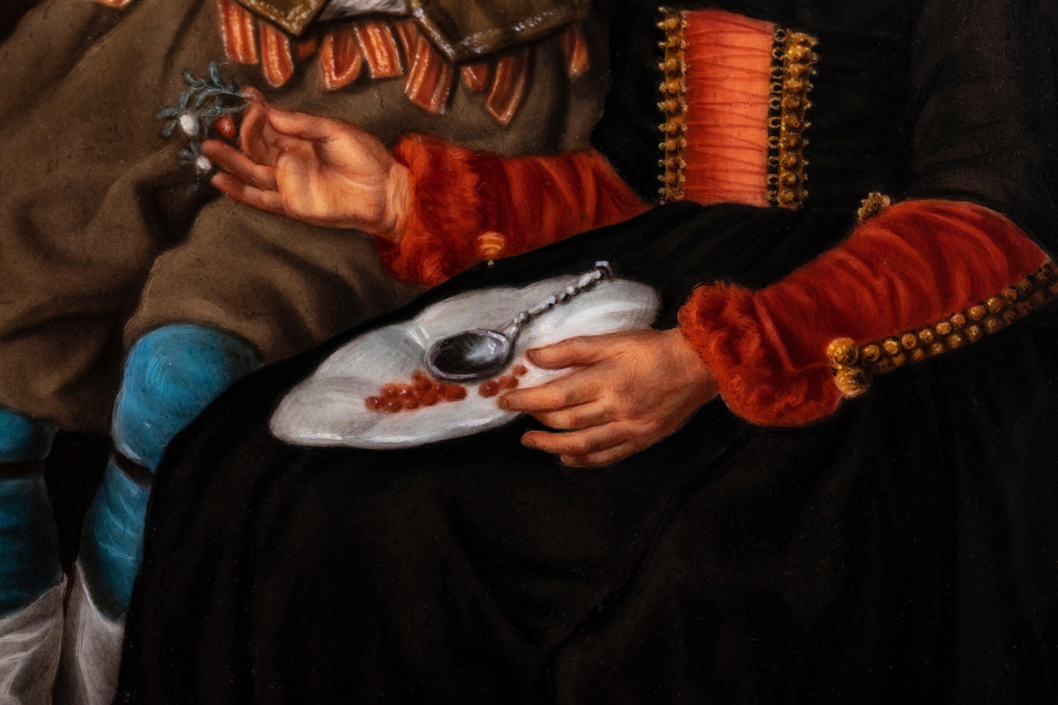 19. Jh. KPM Porcelain Plaque (Gemälde), Gabriel Metsus 