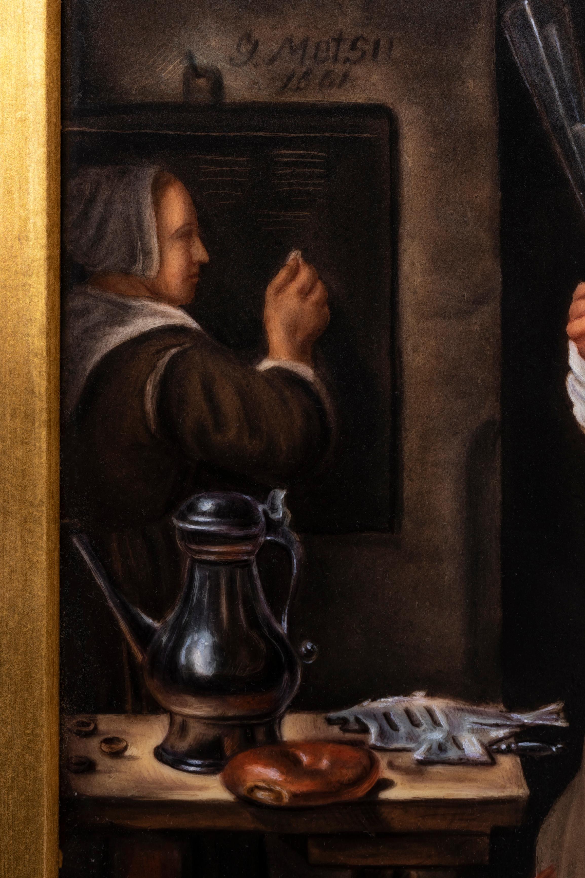 19. Jh. KPM Porcelain Plaque (Gemälde), Gabriel Metsus 