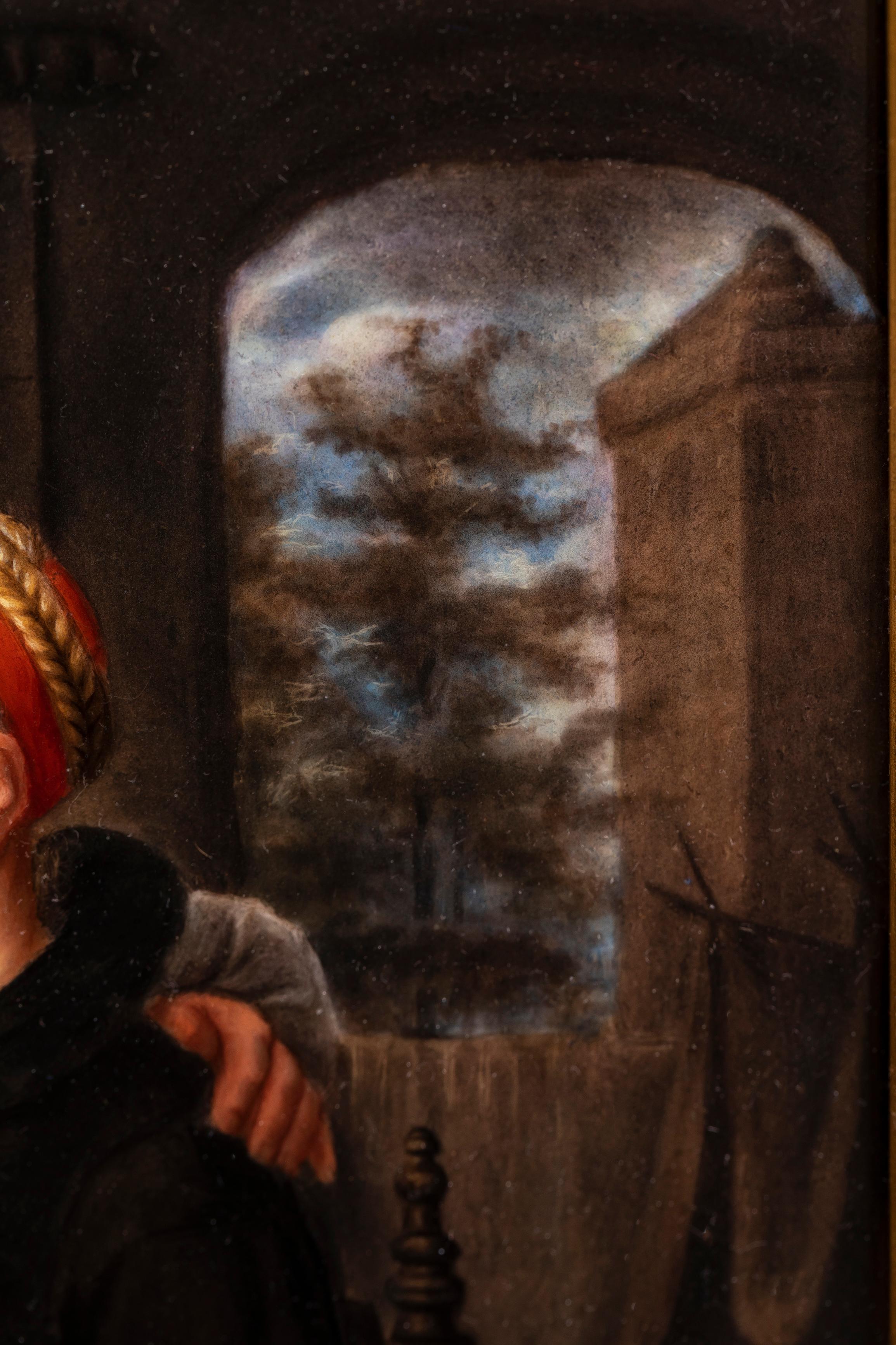 19. Jh. KPM Porcelain Plaque (Gemälde), Gabriel Metsus 