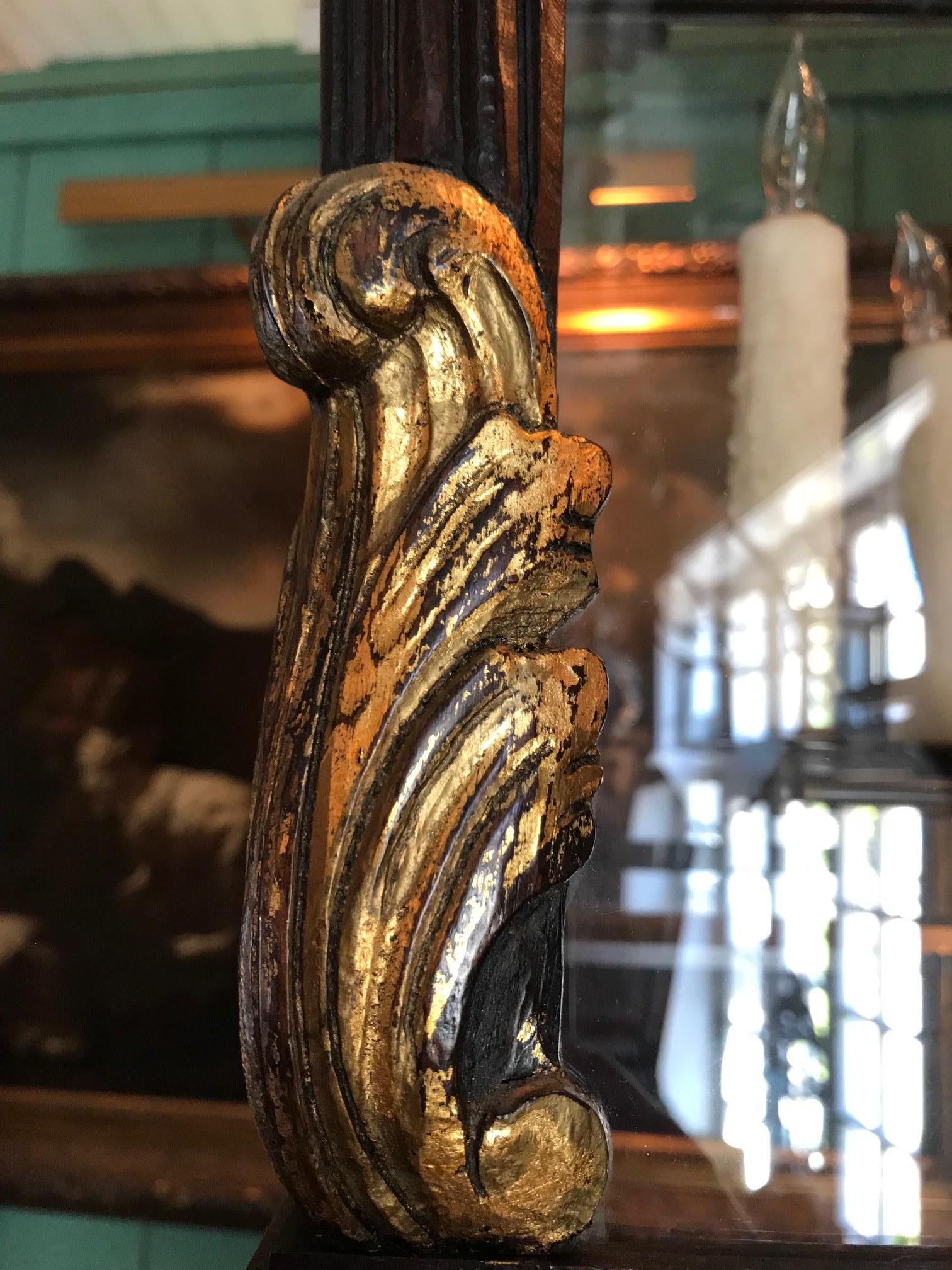 Grande lanterna antica in legno intagliato a mano del XIX secolo, appesa al soffitto, pendente LA in vendita 5