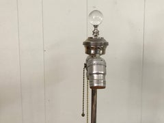 19th Century Large Cut-Crystal and Silver Plate Lamp