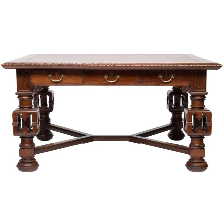19th Century Large English Writing Desk For Sale