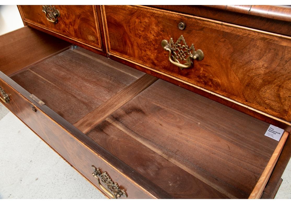 19th C. Large Fine Figured Wood Chest of Drawers For Sale 4