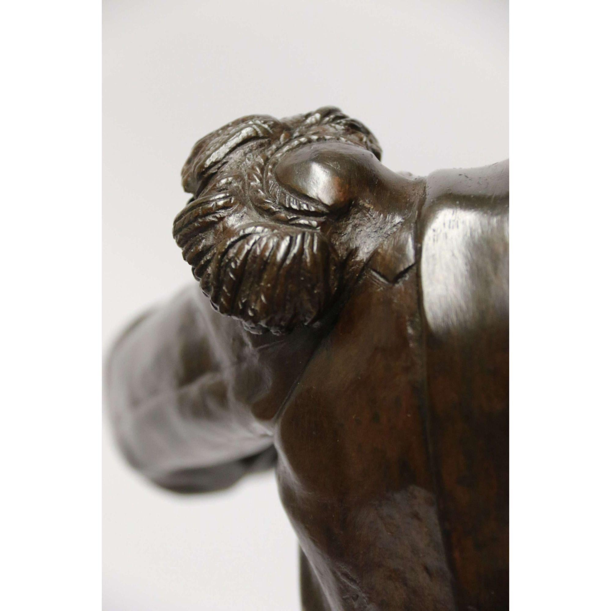 19th C large French bronze study of a Napoleonic period soldier by E.H. Dumaige For Sale 10