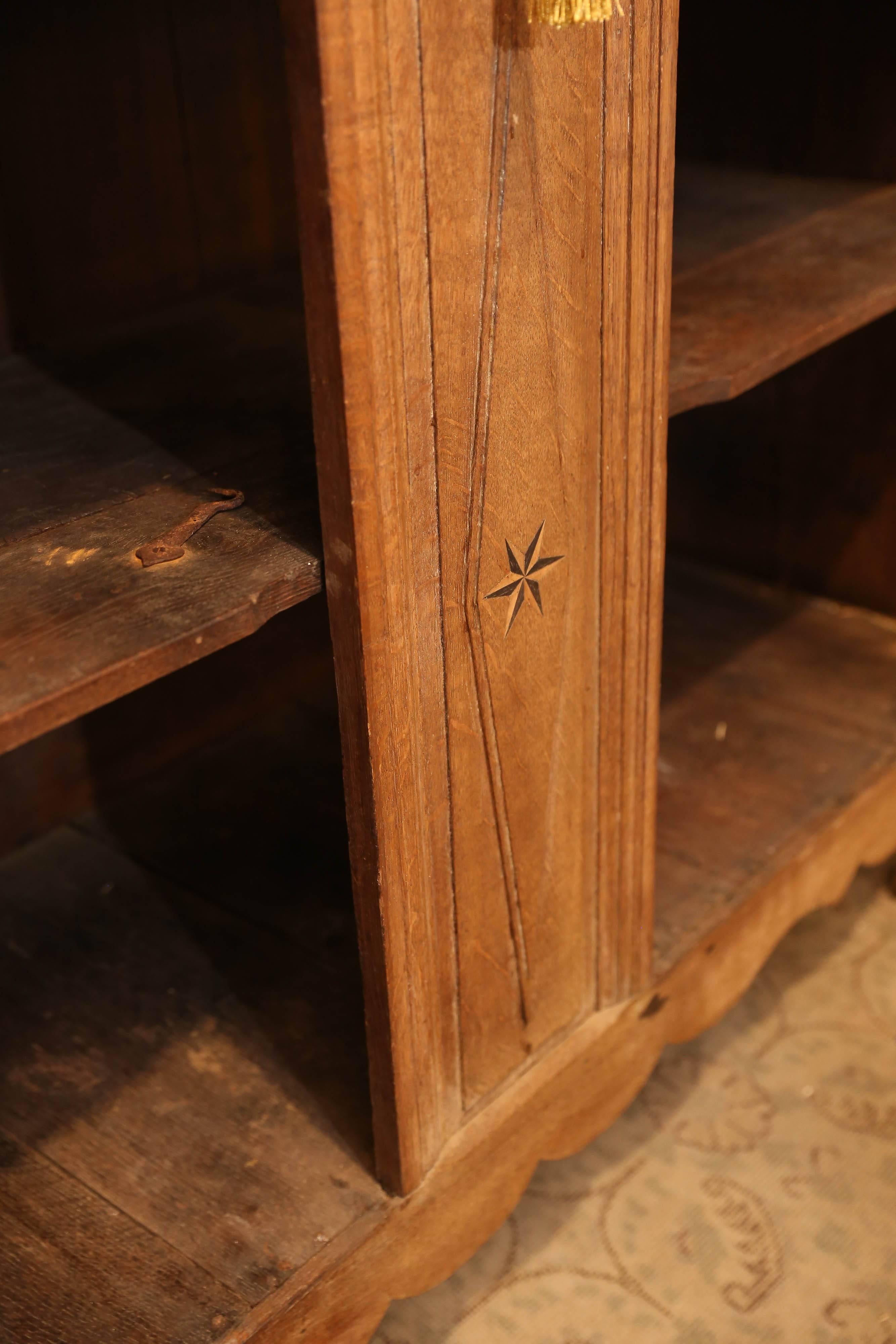 19th c. Large French Inlaid Wood Buffet Found in Flanders, Belgium 5