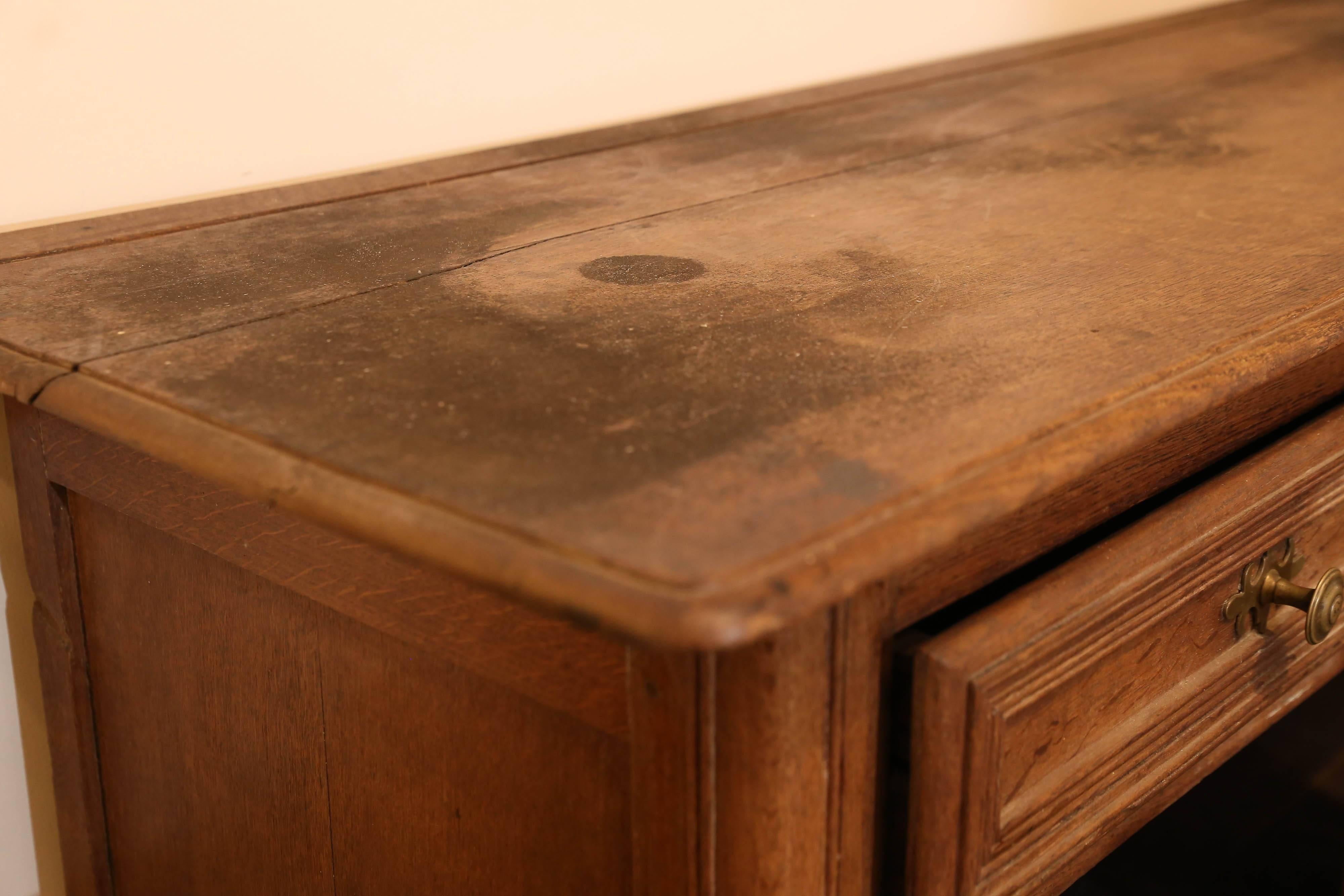 19th c. Large French Inlaid Wood Buffet Found in Flanders, Belgium 7