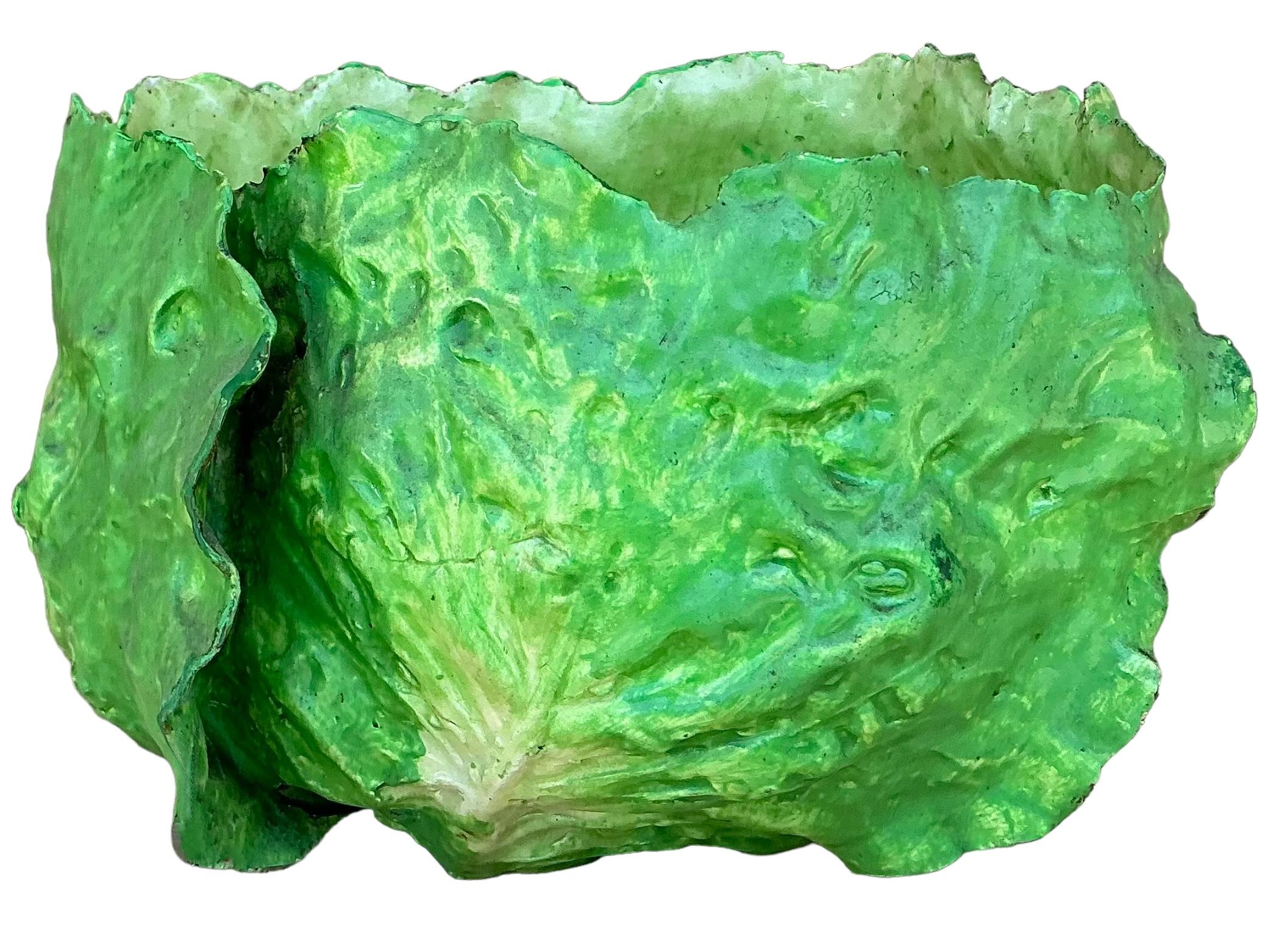 This wonderful Italian lettuceware is purportedly what inspired Dodi Thayer to create her highly sought after pottery ! This bowl dates to the 1880s. It is marked and in very good antique condition.