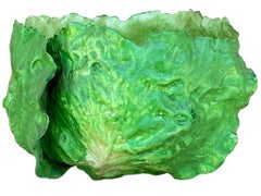 19th-C. Large Italian Napoli Lettuceware Pottery Bowl / Planter - Dodie Thayer