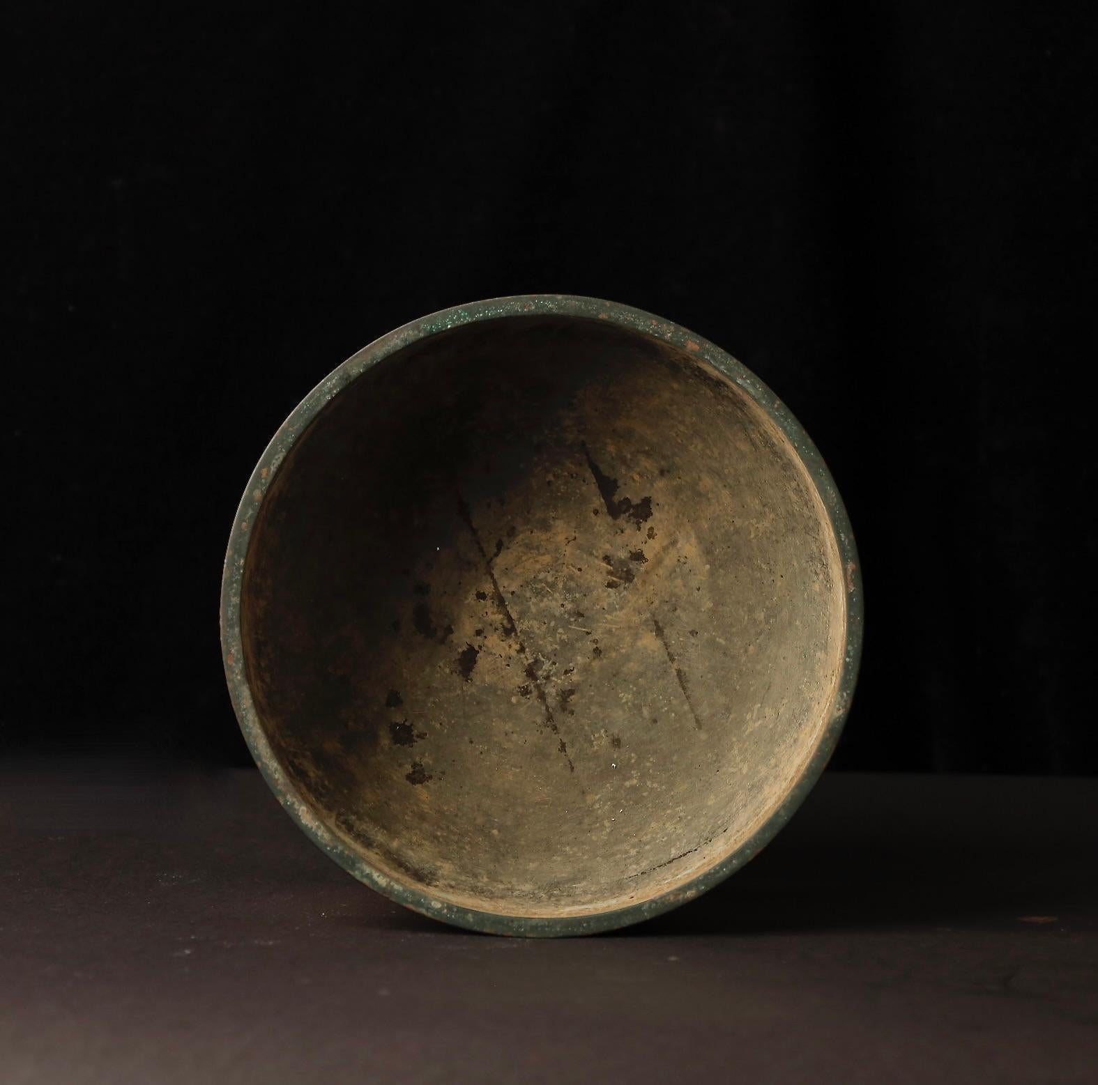 19th. c Large Lotus-Shaped Buddhist Temple Incense Burner with Sanskrit Cutouts For Sale 4
