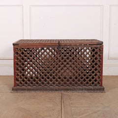 19th C Lattice Coffer/ Coffee Table