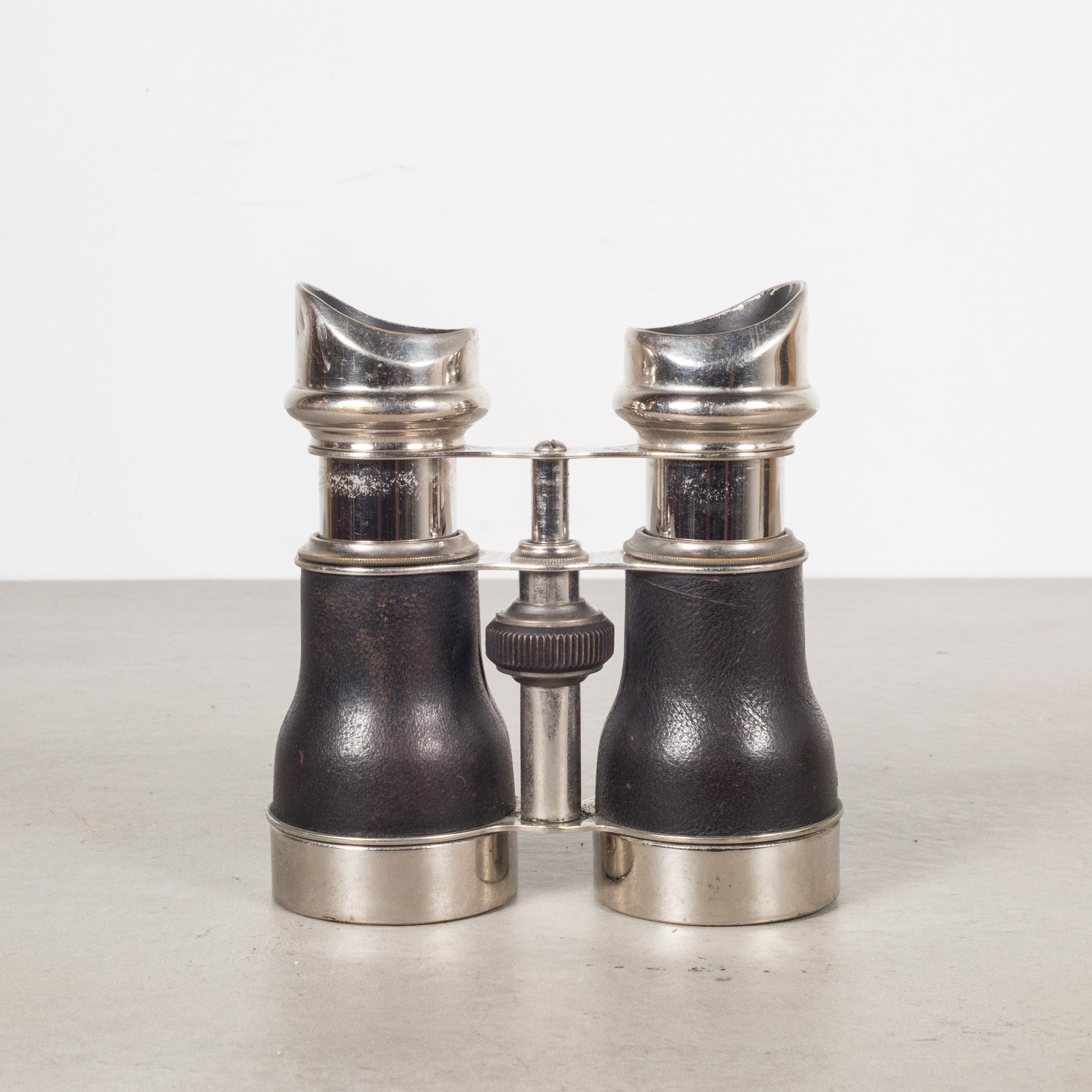 About

An original pair of leather and chrome field binoculars with original leather case. 