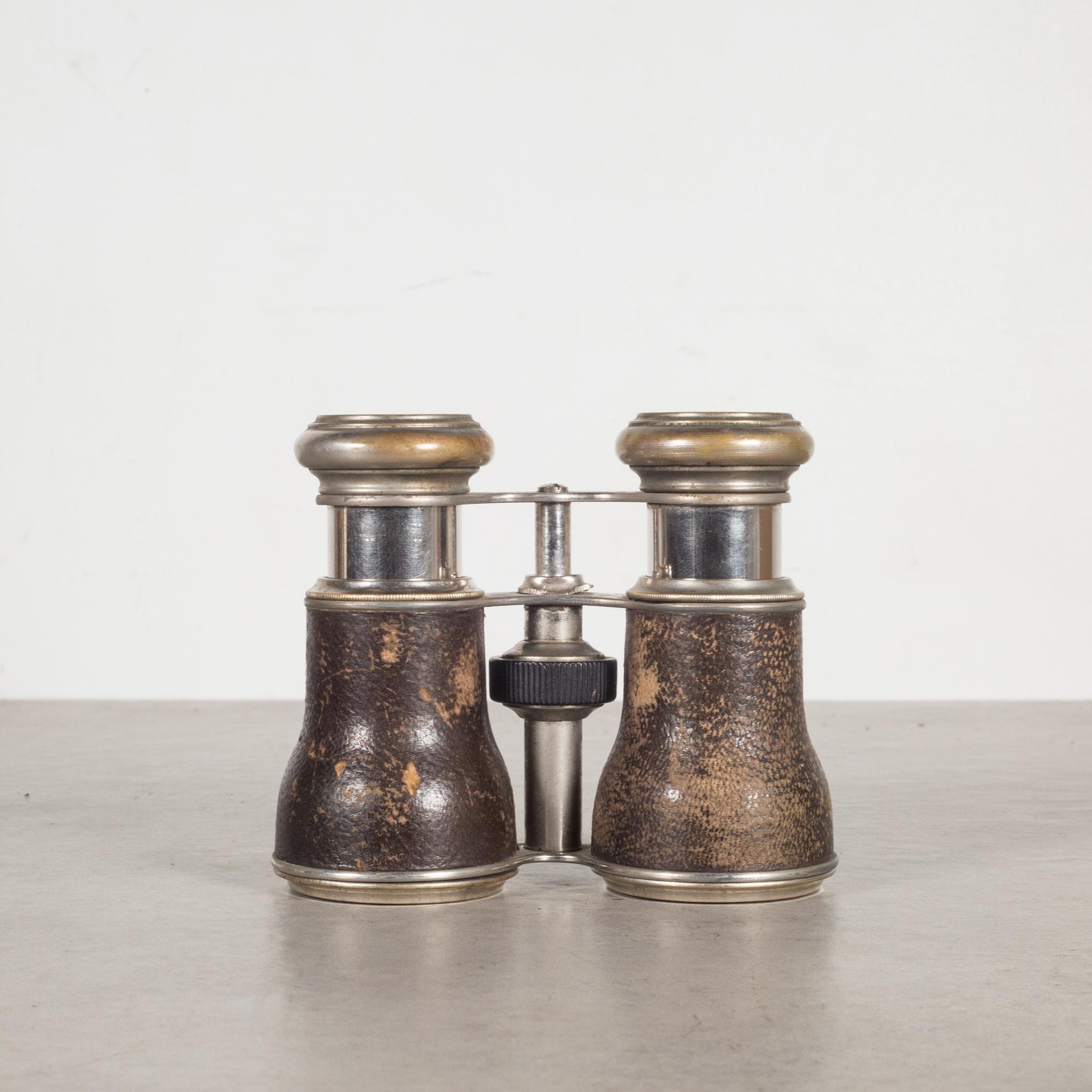 19th C. Leather and Chrome Field Binoculars & Case, c.1880 In Good Condition In San Francisco, CA