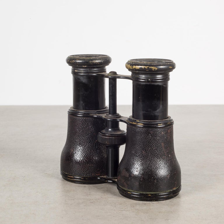 19th c. Leather Wrapped "121" French Binoculars c.1880 For Sale at 1stDibs