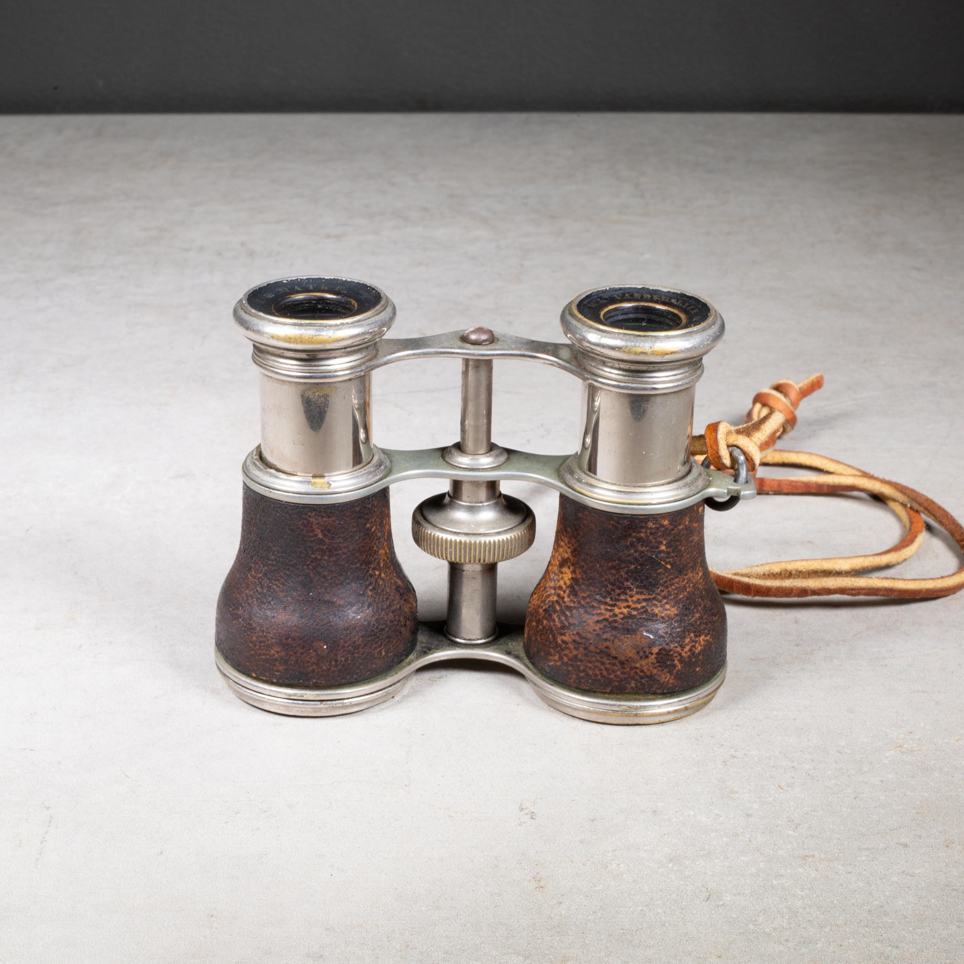 19th Century 19th c. Leather Wrapped Binoculars For Sale