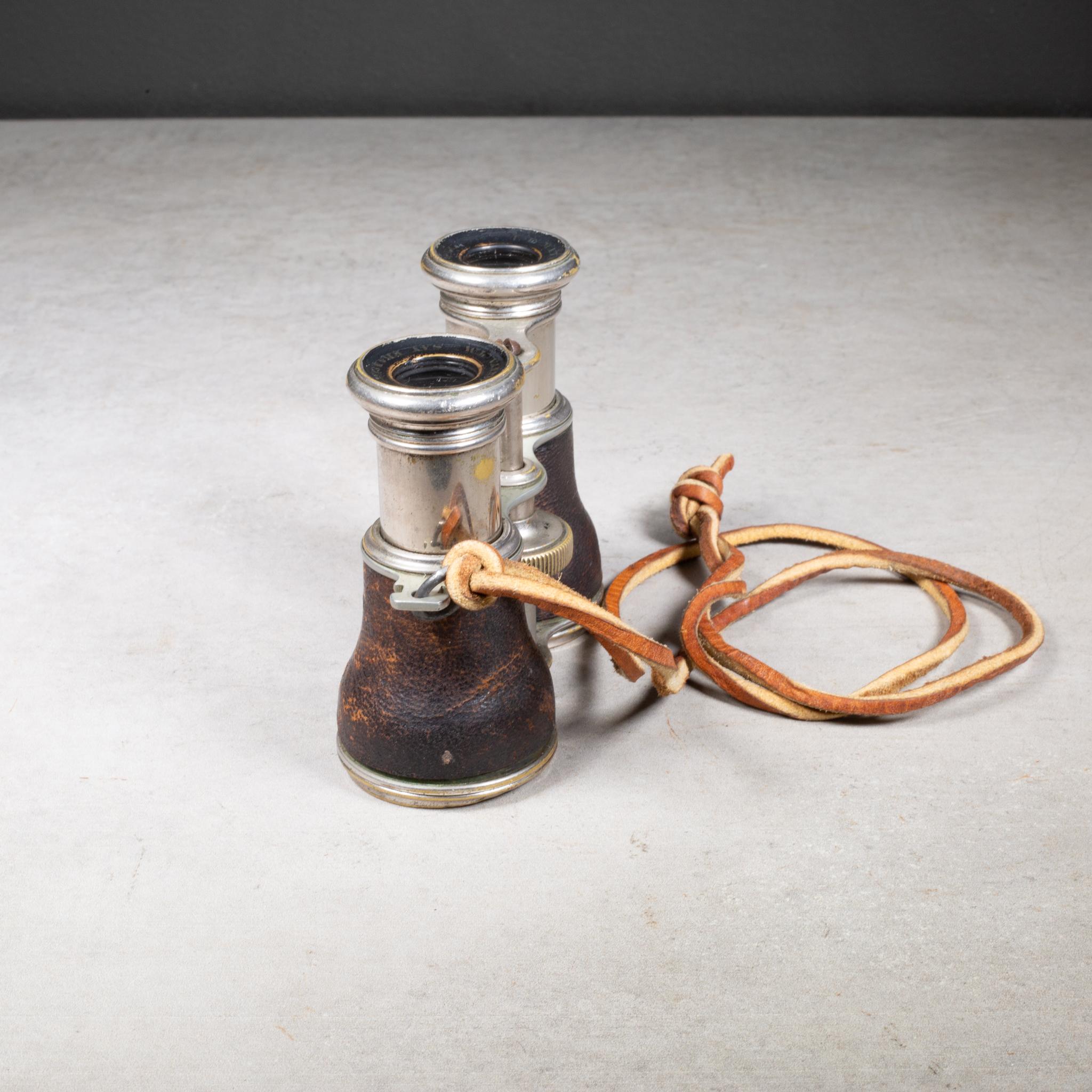 19th c. Leather Wrapped Binoculars For Sale 1