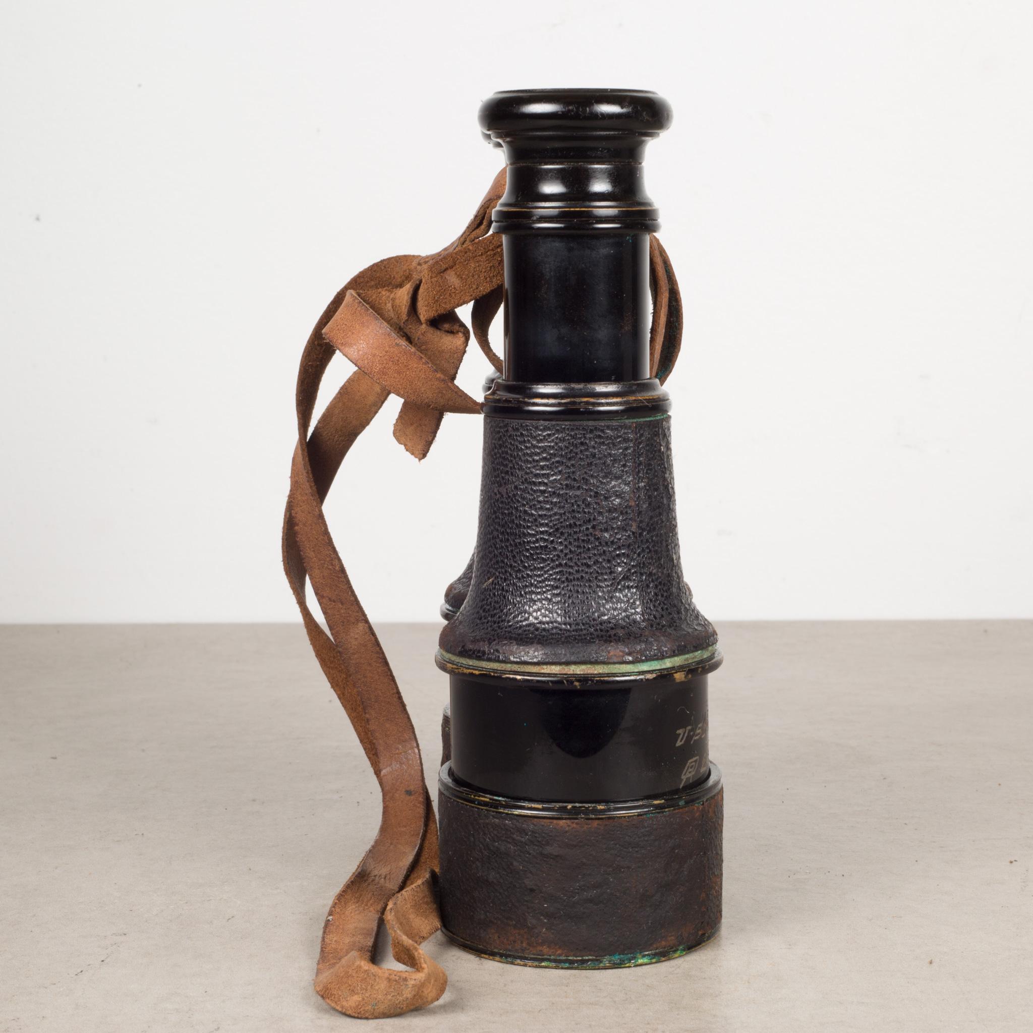 19th C. Leather Wrapped French Field Binoculars, c.1880 4