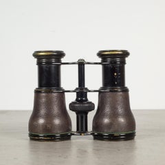 19th c. Leather Wrapped Opera Binoculars and Case, c.1880