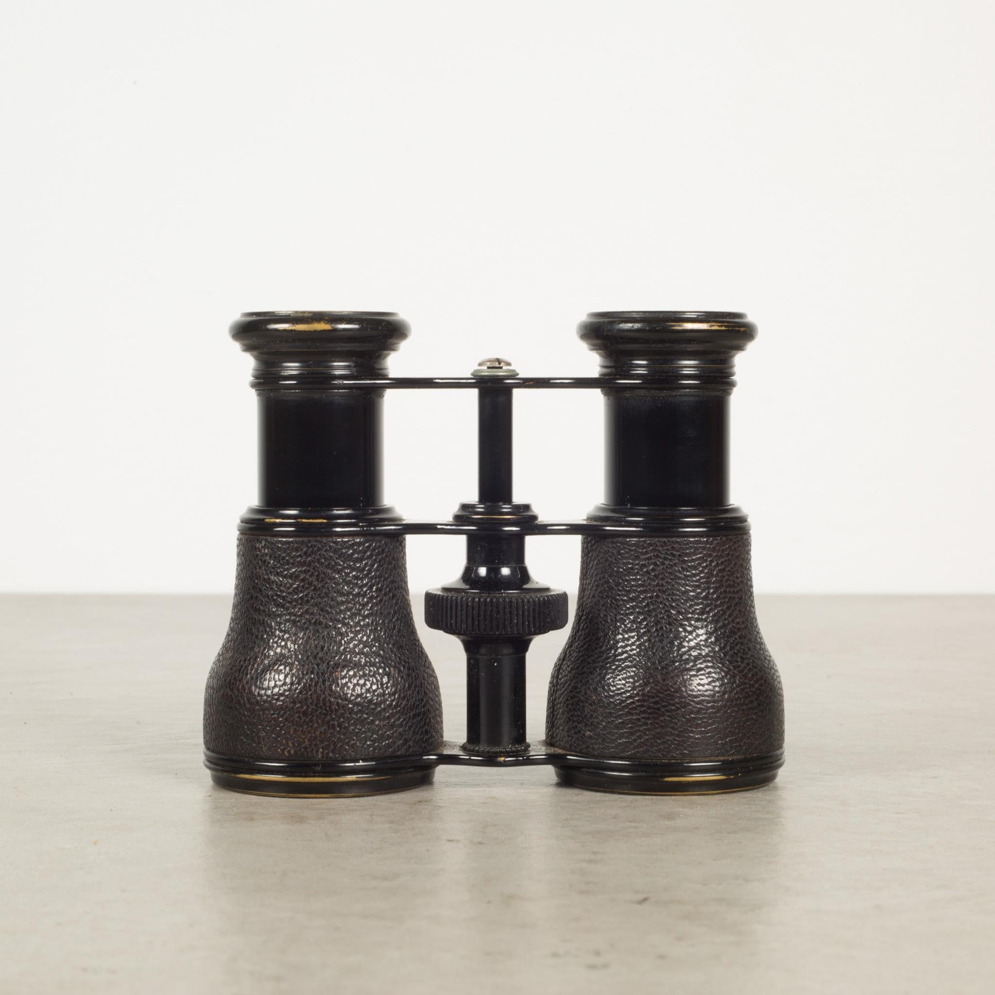 ABOUT

A pair of 19th century leather wrapped binoculars with original leather case. Good working order with clear binocular viewing. This piece has retained its original finish

 CREATOR LeMaire, Paris, France.
 DATE OF MANUFACTURE c.1880s

