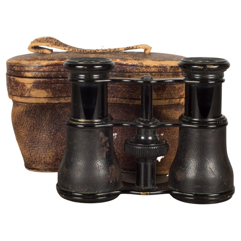 Jumelles anciennes de collection en laiton de collection en verre marin