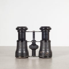 19th c. Leather Wrapped Opera Glasses and Case, c.1880