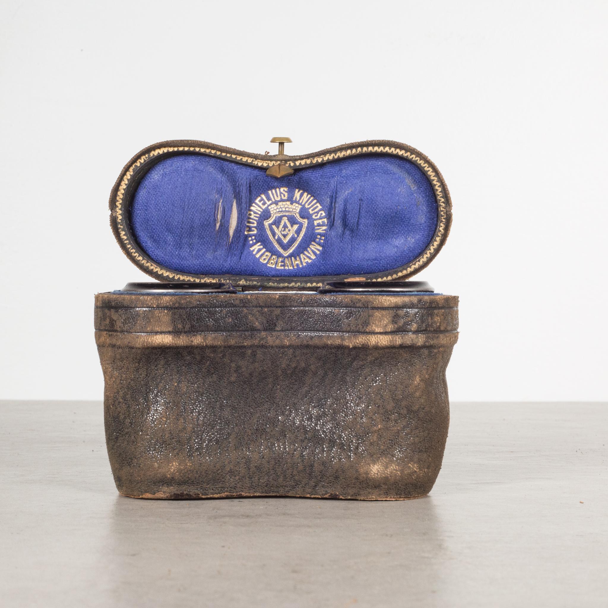 19th c. Leather Wrapped Opera Glasses and Case, c.1880 2